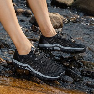 Slip-On Sandals Summer Mesh Breathable Soft Sole Hollow <b>Shoes</b> Fashion Trend Outdoor Sports Casual <b>Beach</b> - Product Image 3