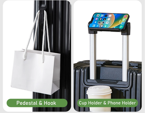 Bagaglio a mano con telaio <span class=keywords><strong>in</strong></span> alluminio, valigia rigida <span class=keywords><strong>in</strong></span> PC con ruote girevoli e serrature TSA, bagaglio leggero da <span class=keywords><strong>viaggio</strong></span> - Product Image 3