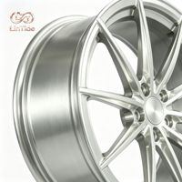 Jantes de voiture de tourisme multibranches argentées brillantes, style Step Lip, ajustement OEM personnalisé, dimensions PCD ET CB