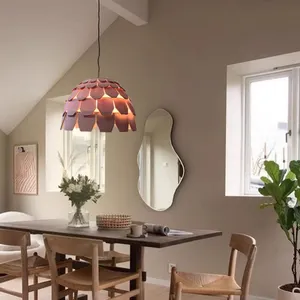 Nordic Creative Personality Simple Modern Bedroom Dining Room Showroom Office Study Pine Cone Shaped Art Deco Felt Chandelier
