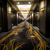 Tapis d'hôtel brillant, usine de tapis chinoise, 80% laine, 20% nylon, tapis Axminster du mur au mur