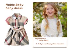 Abito in cotone <span class=keywords><strong>per</strong></span> neonata <span class=keywords><strong>per</strong></span> feste estive, abito a quadri <span class=keywords><strong>per</strong></span> bambini con graziosi motivi animali - Product Image 2