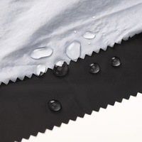 Tissu Taslan 490T entièrement mat 100% Nylon enduit PU Ripstop léger à armure toile pour doublure de veste parapluie double face imperméable