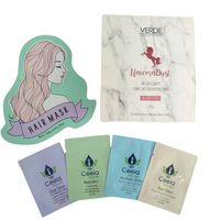 Sac en papier kraft biodégradable et recyclable Pochette pour shampoing Sachet d'échantillon cosmétique de savon liquide