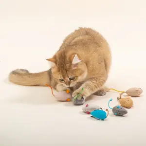 Плюшевая мышь Ybgai содержит кошачью мяту, устойчивый к царапинам и шлифовальным зубам, кошачьи мыши, игрушки для кошачьих игр