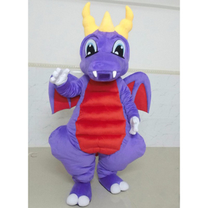 Costume de mascotte de dragon violet <span class=keywords><strong>Masco</strong></span> Nouvel An 2024 pour adulte - Product Image 1