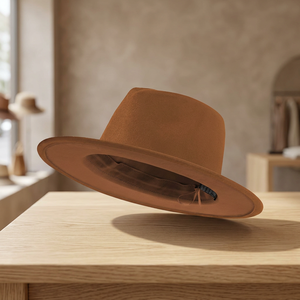 Wholesale New Arrive Custom <b>Trilby</b> Retro Large Brim Breathable Fedora <b>Hats</b> for Party Unisex Four Seasons Flower & Bowknot - Product Image 3