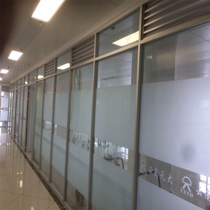 <span class=keywords><strong>Cloison</strong></span> en verre simple à structure arquée, mur de 80 mm, verre trempé de 10-12 mm, isolation acoustique - Product Image 3
