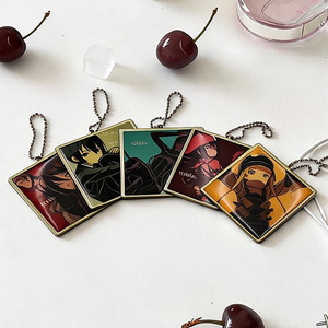 <b>Anime</b> Cartoon Character Cute Girl Boy Photo Picture Bag Tag <b>Keychain</b> Charm Fans Gift <b>Keychain</b> with Bead Chain - Product Image 4