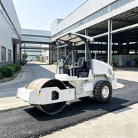 Rouleau compresseur vibrant à tambour unique en acier de 6 tonnes, entraînement hydraulique intégral, mini-compacteur certifié CE EPA pour la construction routière RUIBOTE