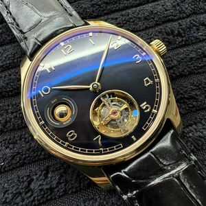 Relojes de Pulsera de Cuero de Lujo al por Mayor, Relojes Personalizados con Esfera de Día y Noche con Tourbillon Hueco - Product Image 2