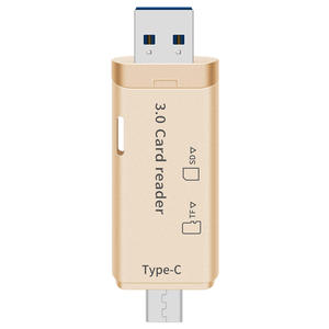 Nieuwe Multifunctionele 2-in-1usb 3.0 Type-C Kaartlezer Met Dubbele Koppen Voor Sd/Tf Kaarten Computer & Telefoon Universele Kaartlezer - Product Image 4