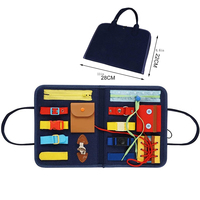 Jouets sensoriels éducatifs Montessori en feutre, sac d'activités pour bébé, planche d'activités pour tout-petits et vente en gros