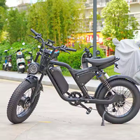 Bicicleta Eléctrica de Montaña para Adultos con Llantas Gruesas de 15Ah, Bicicleta Eléctrica con Suspensión Trasera, Bicicleta Eléctrica Urbana con Marco de Aluminio para Hombre
