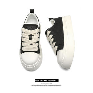 Zapatillas de lona versátiles de estilo nuevo, con suela gruesa, para parejas, informales. - Product Image 5