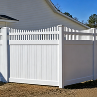 Clôture de jardin en vinyle PVC écologique blanche de 1,83 m de hauteur x 2,44 m de large pour la maison, les jardins, les balcons et les maisons