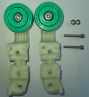 Roue en nylon de haute qualité T-rail transformation de volaille abattage de poulet support suspendu poulie chariot de convoyeur aérien