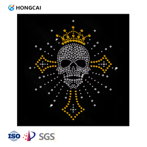 Hongcai rhinestone diseñador <span class=keywords><strong>fuente</strong></span> personalizada rhinestone plantilla llama texto hoja patrón transferencia - Product Image 1