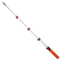 Manche d'extension pour lavage de voiture avec poignée antidérapante orange, manche court en aluminium pour le detailing automobile et le nettoyage ponctuel domestique