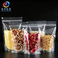 Sacs d'emballage alimentaire transparents auto-scellants épaissis de qualité alimentaire pour aliments pour animaux, fruits secs et collations, taille personnalisable, résistants à l'humidité