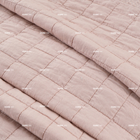Cubrecama Acolchado de Algodón Sólido, Cubrecama Minimalista con Puntadas Cuadradas, Ropa de Cama Suave 100% Algodón para Dormitorio y Hostelería