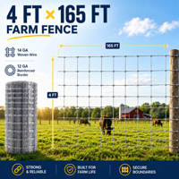 Clôture de pâturage en fil tissé à nœuds fixes haute résistance, écologique, imperméable, en maille galvanisée pour bétail, cerfs et ranchs