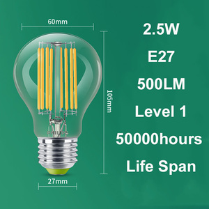 Bombilla <span class=keywords><strong>LED</strong></span> <span class=keywords><strong>Philips</strong></span> de Alta Eficiencia y Ahorro de Energía, Bombilla <span class=keywords><strong>LED</strong></span> Retro Transparente, Bombilla de Larga Duración y Ahorro de Energía, Filamento E27 Creativo - Product Image 6