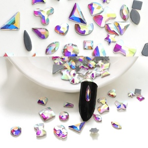 Oleeya Plus de 37 formes de strass en cristal, vente en gros, strass thermocollants en vrac, strass en verre scintillants, motif de transfert thermocollant pour ongles - Product Image 2