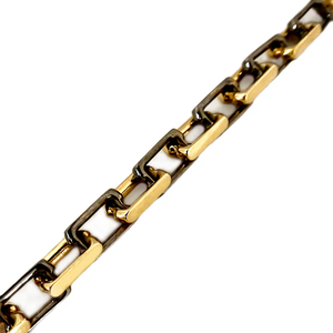 RAISED <b>BOX</b> BRACELET Luxury Handcrafted <b>Box</b> Link Design Elevated Structure High Polish Statement Wristwear Modern - Product Image 5