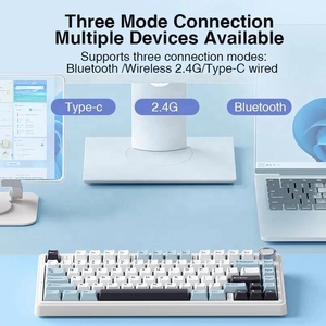 คีย์บอร์ดกลไก AULA F75 แบบ PBT ที่ปรับแต่งได้ รองรับการเปลี่ยนสวิตช์แบบ Hot-Swappable ไร้สาย 2.4 GHz สามโหมด เชื่อมต่อผ่าน USB รุ่นใหม่ โครงสร้างแบบ Gasket สำหรับเดสก์ท็อป - Product Image 4