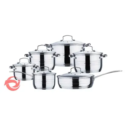 Speciale Aanbieding Groothandel Goedkope 12 Stuks Kookpot Braadpan Bak Pan Saus Pan Met Glazen Deksels Kookgerei Set