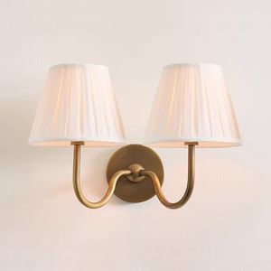 Applique murale en <span class=keywords><strong>tissu</strong></span>, lampe murale moderne en <span class=keywords><strong>lin</strong></span> pour chambre à coucher et salon - Product Image 2