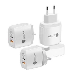 25W Type-C Travel Smartphone Charger Cross-Border USB C Fast Charging <b>Adapter</b> Mobile Phone QC2.0 USB Wall Charger - Product Image 3