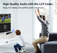 Émetteur Auracast Bluetooth 5.4 Qualcomm LE Audio AptX Adaptive LC3 avec affichage LED, adaptateur optique AUX pour TV