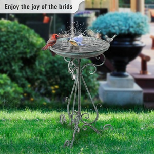 Stable <b>Stand</b> High Large Water Storage Wash Ornament Tube Garden Feeder <b>Bird</b> Bath Mold - Product Image 6