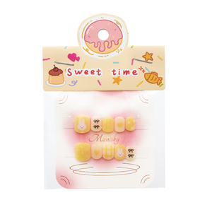10 <span class=keywords><strong>Uñas</strong></span> Postizas Cuadradas <span class=keywords><strong>de</strong></span> ABS <span class=keywords><strong>para</strong></span> Niños, Diseño <span class=keywords><strong>de</strong></span> Oso y Gato <span class=keywords><strong>de</strong></span> Dibujos Animados, Lindo Diseño <span class=keywords><strong>de</strong></span> Anime - Product Image 1