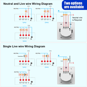 Sixwgh UK/EU cho tuya wifi thông minh tường chuyển đổi CE ROHS chứng nhận Nhà thiết bị 3-cách chuyển đổi không có dây trung tính yêu cầu điều khiển bằng giọng nói - Product Image 4