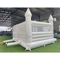 Vente en gros de châteaux gonflables commerciaux, combinés avec toboggan aquatique blanc, mini châteaux gonflables pour enfants, pour la location événementielle