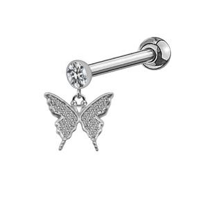 <span class=keywords><strong>Gaby</strong></span>-pendientes de cartílago con diseño de corona de mariposa, joyería para piercing de superficie con extremo de bola, novedad, venta al por mayor - Product Image 6