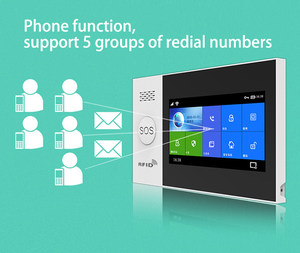 Daytech TA04-KIT11 đầy đủ Màn hình cảm ứng Home Hệ thống an ninh wifi GSM báo động tuya ứng dụng kiểm soát phát hiện cửa khói lửa cửa sổ Pin - Product Image 4