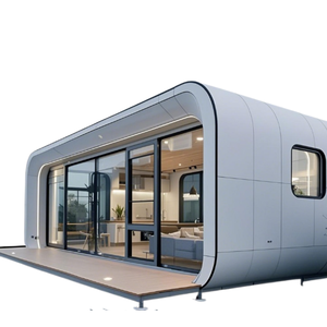 Maison mobile personnalisable de 20 pieds ou 40 pieds, type Apple Cabin, étanche, pour habitation, cuisine, bureau, applications de parc - Product Image 1