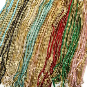 Usine en gros multicolore nouveau luxe griffe Zircon strass garnitures Rectangle cristal chaîne ForDIY bijoux vêtements à coudre - Product Image 2