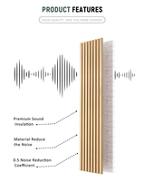 Panneaux muraux acoustiques 3D en MDF en gros, panneaux en placage de bois absorbant le son pour la décoration intérieure