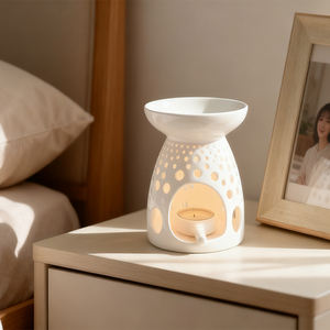 家居装饰豪华蜡烛容器白色香气燃烧器精华油燃烧器工艺品摆件蜡烛香炉 - Product Image 2