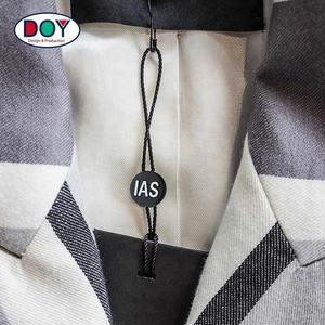 Изготовленный На Заказ тисненый логотип черная пластиковая нейлоновая веревка для одежды - Product Image 2