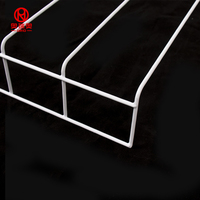 Étagère en fil métallique personnalisable avec séparateur en fil métallique pour supermarché, revêtement PE, étagères de réfrigérateur, présentoir de boissons