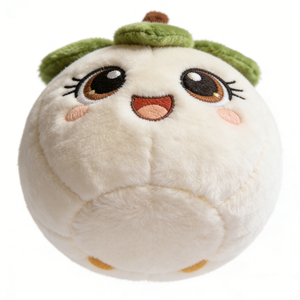 Peluche de mangostán personalizado, juguete de peluche de fruta tropical blanca, muñeco de mangostán, almohada de peluche de fruta exótica, fruta de dibujos animados - Product Image 4