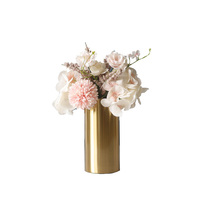 Vase de fleurs en fer doré dame, assemblage cylindrique, contenant pour centre de Table, décoration de bureau, à domicile, de fête de mariage