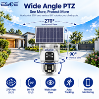 Caméra CCTV solaire ESOE Hieasy 4G avec carte SIM, audio bidirectionnel, étanche IP66, détection de mouvement humain, pour la maison et l'extérieur