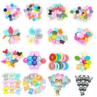 Perles en silicone DIY sans BPA pour bébé, perles de dentition en silicone